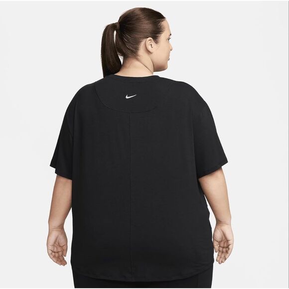 #21. Nike NWT CURVY One Relaxed Dri-FIT Short-Sleeve Top Black - Picture 3 of 8